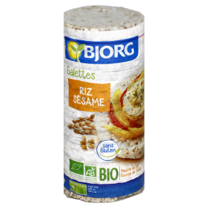 Bjorg Sesame Rice Crackers Bio 130g 1