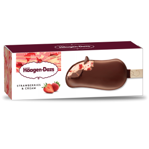 Haagen Dazs Strawberries & Cream Stick Bar 80ml 1